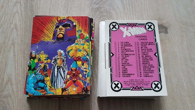 1991 Comic Images X-Men Complete Trading Card Set 90 Cards