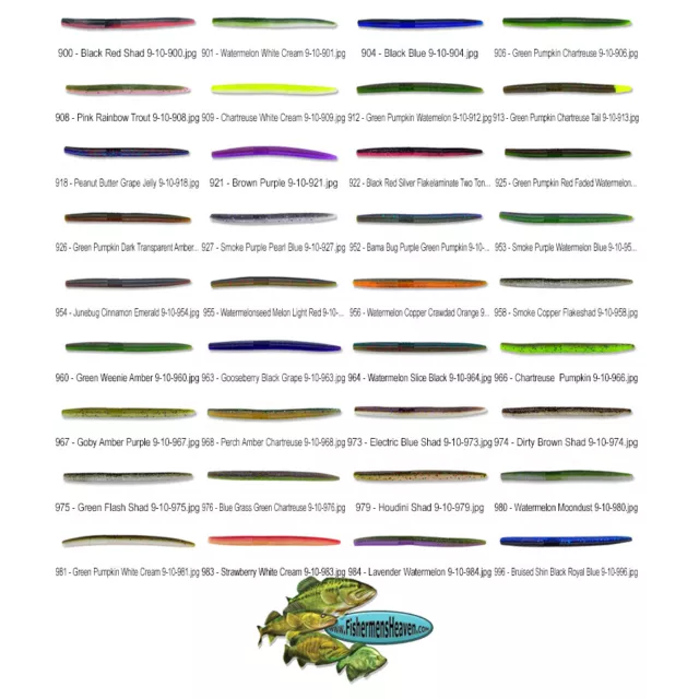 YAMAMOTO SENKO 5 Inch 9-10 Any 42 Colors Laminate Two Tone Stick Bait Worms  $11.94 - PicClick