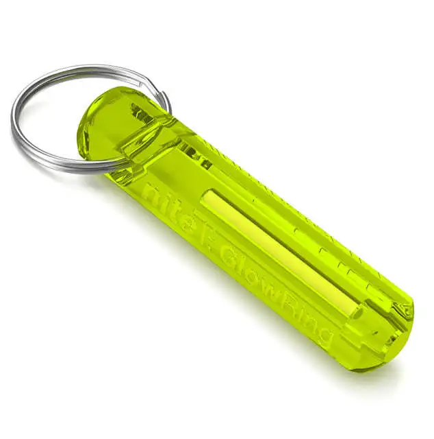Nite Glowring Green Keyring Traditional Tinted Vibrant Hiking Glowstick