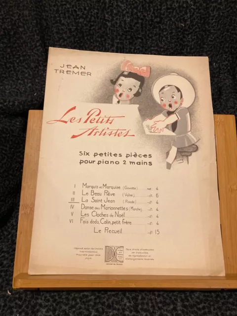 Jean Tremer La Saint Jean Les petits artistes n°3 partition piano ed. Durand