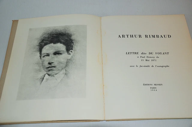 ARTHUR RIMBAUD LETTRE Dite Du Voyant Fac-Simile Autographe Ed. Messein