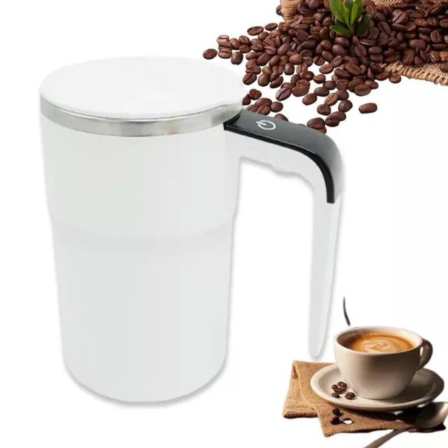 380ML Mini Electric Coffee Mug Self Mixing Mug USB Rechargeable Intelligent F2A6