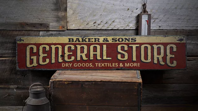 General Store Decor, Custom Store Sign -Distressed Wooden Sign