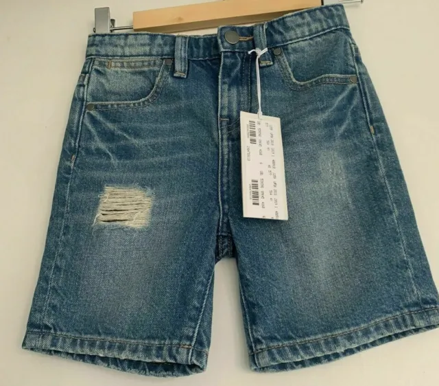 Pantaloncini jeans nuovi con etichette Stella McCartney bambini unisex ragazzo ragazza effetto invecchiato 6 anni prezzo di ricambio £75