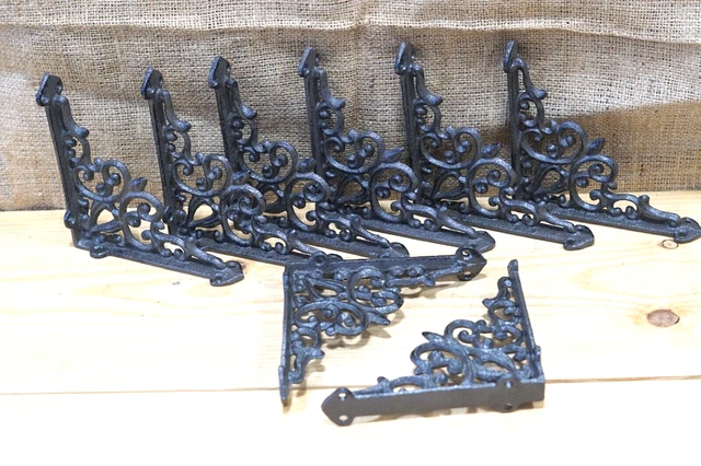 8 Antique Style Shelf Brace Wall Bracket Cast Iron Brackets Corbels Victorian