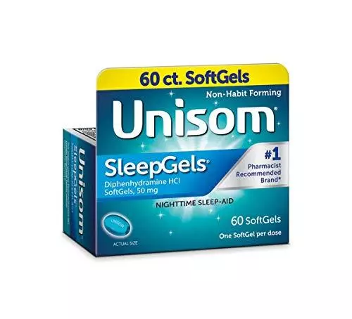 Unisom Sleep Gels, Ayuda para dormir durante la noche, 50 mg