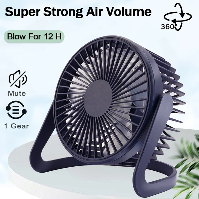 5 INCH Desk Table Mini Fan Personal USB Small Quiet Mini Portable Black