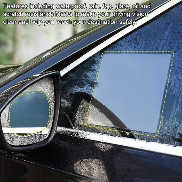 6pcs/set Car Auto Side Mirror Window Anti Fog Film Anti Glare Protective Films f 11