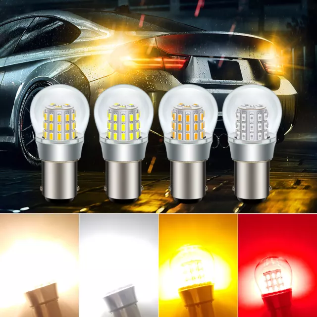 2pcs 10-30V BA15D B15 LED Turn Signal Bulb RV Boat Interior Light 4colors 1000LM