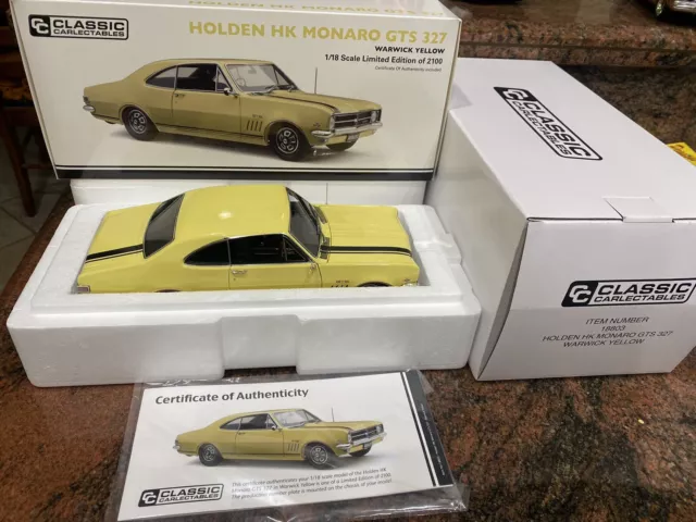 1:18 Holden HK Monaro GTS 327 Warwick Yellow # 18803 Classic Carlectables