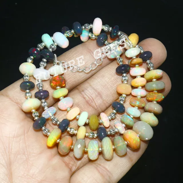 Ethiopian Opal Beads Natural Opal Welo Opal Fire Opal Smooth Beads Gift NP-4310