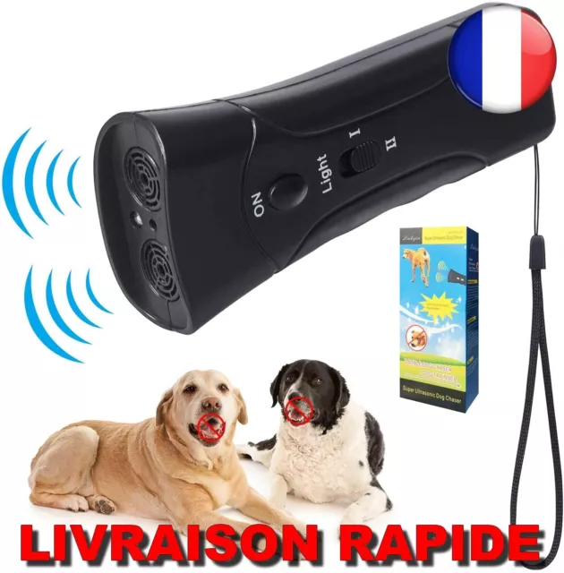 ✅ Répulsif Chien Chiot à ultrasons Dispositif Anti Aboiement Laser Entraînement