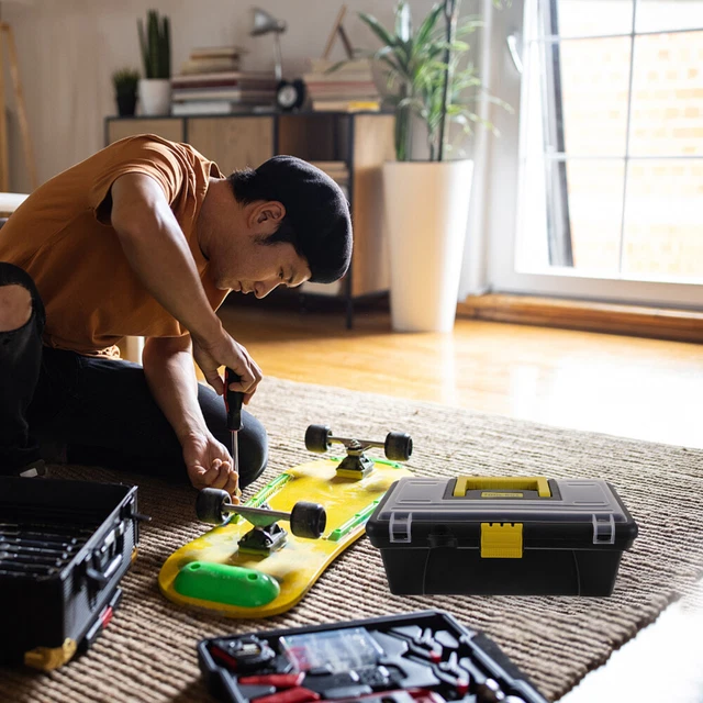 CASSETTA DEGLI ATTREZZI DA LAVORO COMPLETA VALIGIA TROLLEY KIT - Foto 3