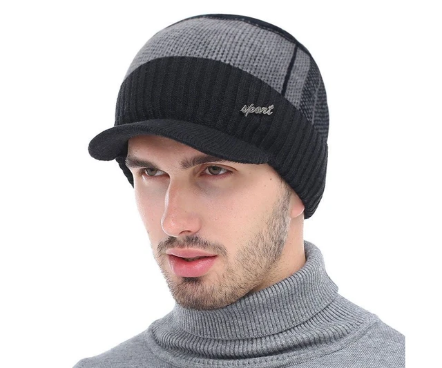 Gorro Para Hombre Gorros De Invierno Hombres Para El Frio Con Bufanda Punto 2