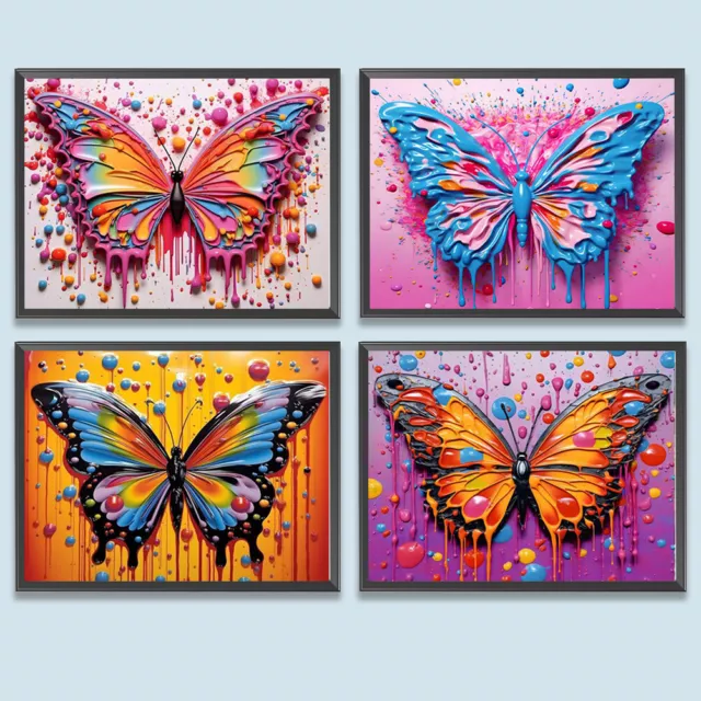 - Paint By Numbers Kit DIY Butterfly Oil Art Picture Craft Home Wall Decoration