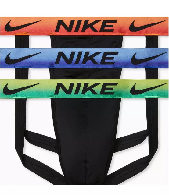 Nike 3-Pack Dri-Fit Essential Micro Stretch Jock Strap Underwear Mens S M L XL