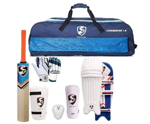 SG Cricket Kit Full Set for Adults SG Spark Kashmir Willow Bat