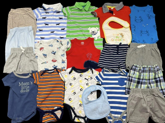 Baby Boy 3-6 Months Carter's Shirts Shorts Pants Romper Clothes Lot Bundle