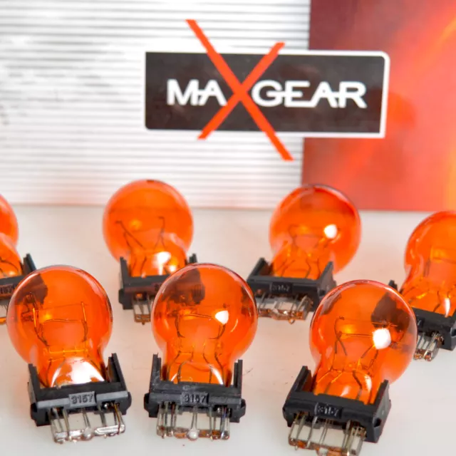 10x MAXGEAR Kombilampen Birne P27/7W Glühlampe 12V 27/7W USA  Fahrzeuge Lampe