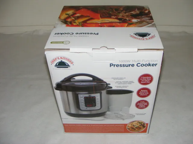 Chef's Kitchen 1000W Multi-Function Pressure Cooker 6 Quart