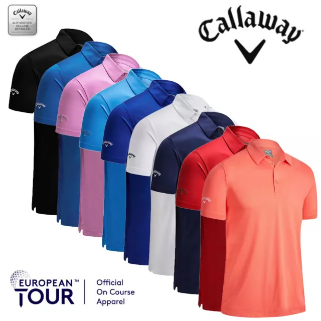 Callaway Solid Swing Tech Short Sleeve Golf Polo Shirts - NEW! **REDUCED**