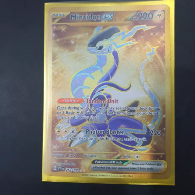 Carte Pokémon Miraidon EX Gold Full Art 253/198 FR - Vinted