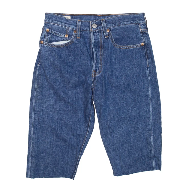 Pantaloncini denim LEVI'S Premium Big E 501s tagliati blu normale donna XS W27
