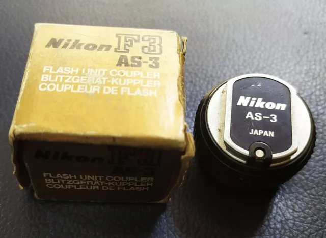 Nikon As-3 Flash Coupler pour F3 Caméras Hotshoe Adaptateur Livraison Gratuite