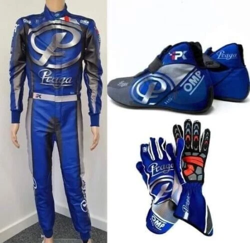 Tuta Go Kart Racing Cik/Fia Level2 Fi Wear/Outfit + Guanti E