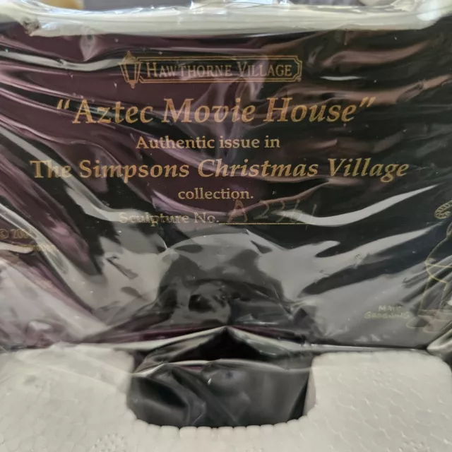 Hawthorne Village - Simpsons Christmas Village Aztec Movie House NEVER OPENED!