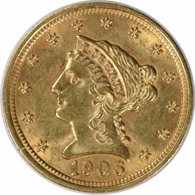 1906 $2.50 Gold Liberty Head AU Slider Uncertified #1026