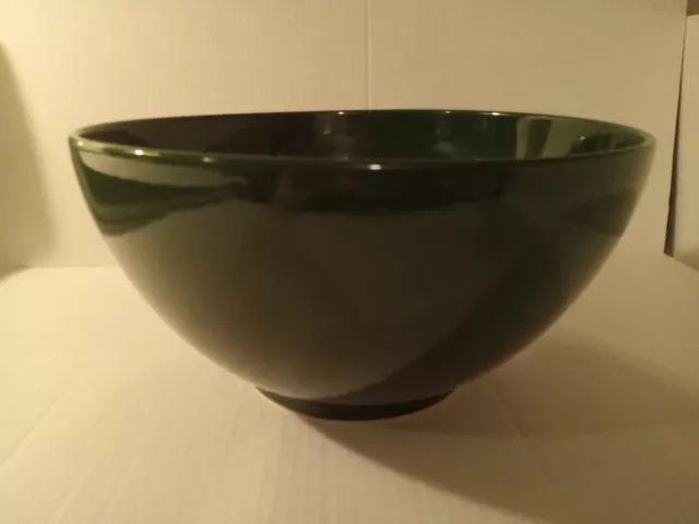 Tazón para servir barro grande de fábrica Waechtersbach verde 11,5" de diámetro