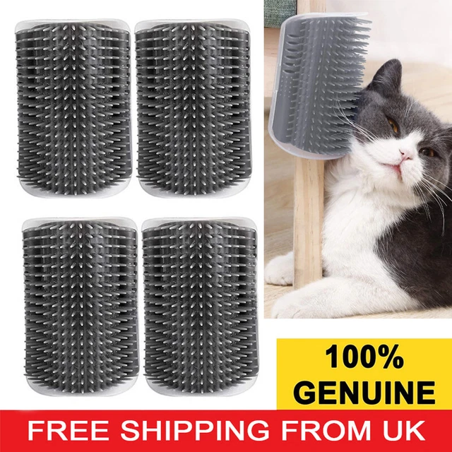 4X Cat Self Groomer Brush Wall Corner Grooming Brush Massage Hair Comb Scratcher