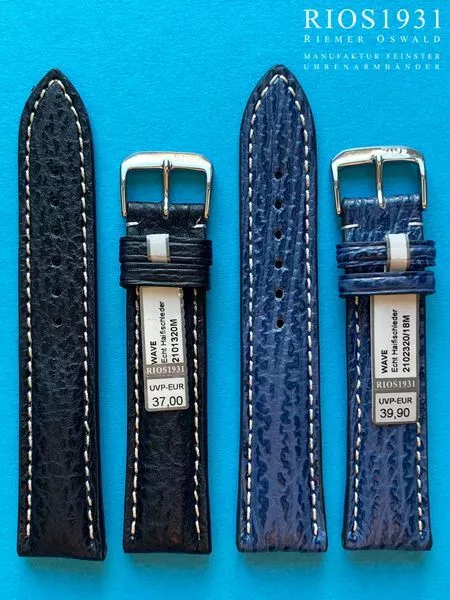 LUSSO SQUALO CINTURINO Orologio Impermeabile Blu Nero 18 20 22mm EUR 45 50 PicClick IT