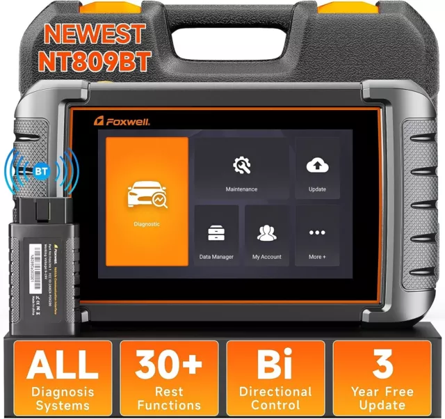 FOXWELL NT809BT BiDirectional Scan Tool Bluetooth Car Diagnostic Scanner