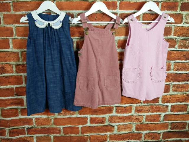 Girls Bundle Age 5-6 Years Zara M&S Etc Playsuit Pinafore Dress Sleeveless 116Cm