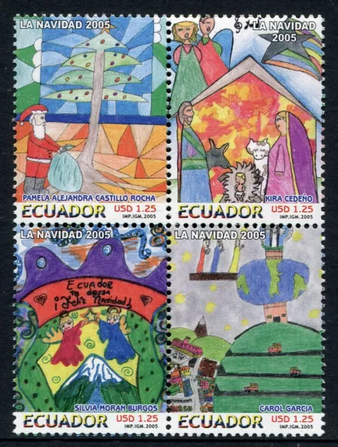 Ecuador 2005 Weihnachten Christmas Kinderzeichnungen Children 2869-2872 MNH