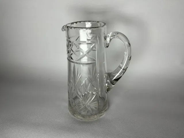 Saftkaraffe - Wasserkrug - Milchkrug - Krug aus Bleikristall mit Schleuderstern