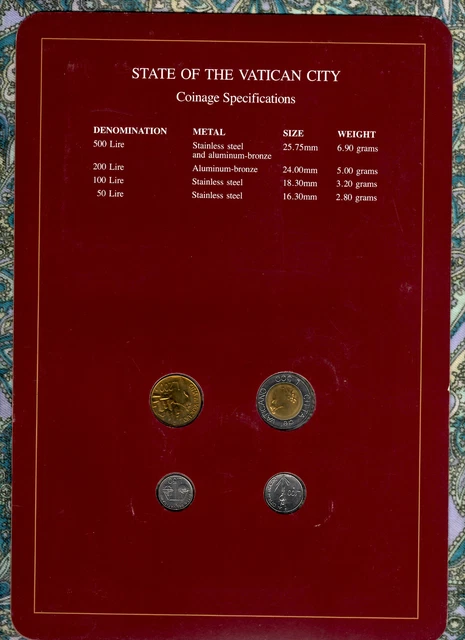 Coin Sets of All Nations Vatican 1991-1992 UNC 20DIC1993 2