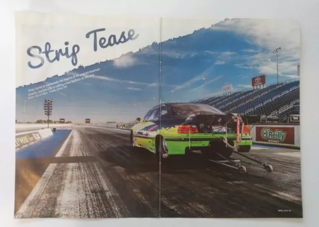 2014 BMW E36 Drag Racer Print Ad/Poster Clipping. Sports Cars Racing FRAME IT!