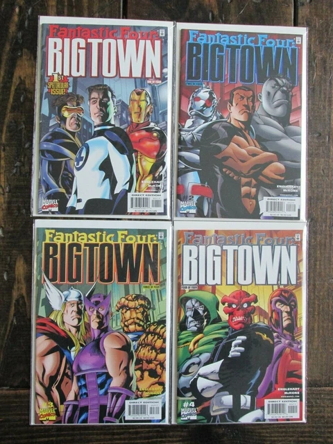 Marvel 2000 FANTASTIC FOUR BIG TOWN Comic Book Issues # 1-4 Complete Set 1 2 3 4