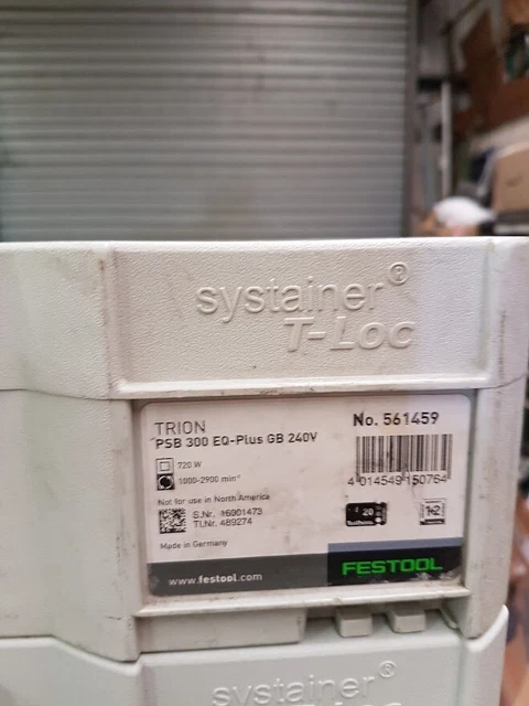 Sierra de péndulo Festool 561459 PSB 300 EQ-Plus GB 240V TRION con 6 cuchillas