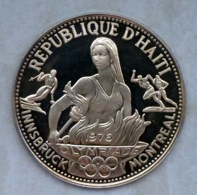 Haiti 50 Gourdes 1974 Silber - Olympia 1976