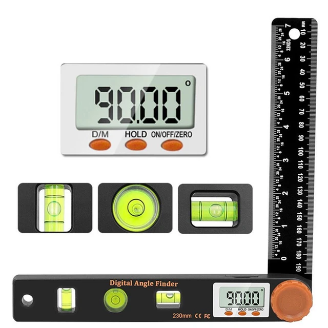 Digital Angle Finder Protractor 4 In 1 Angle Finder Set√ Ruler Tool N3I8