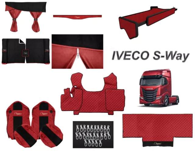 Préparation Complet Cabine Élégance Rouge Pour Iveco S-WAY S VOIE Sway