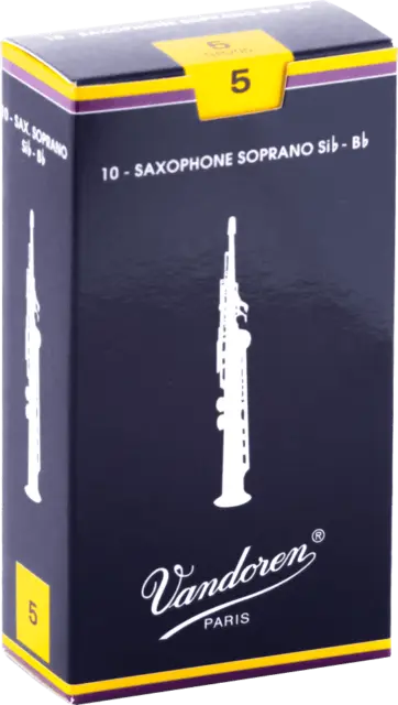 boite 10 anches saxophone soprano VANDOREN SIb TRADITION. SR 205 - force 5