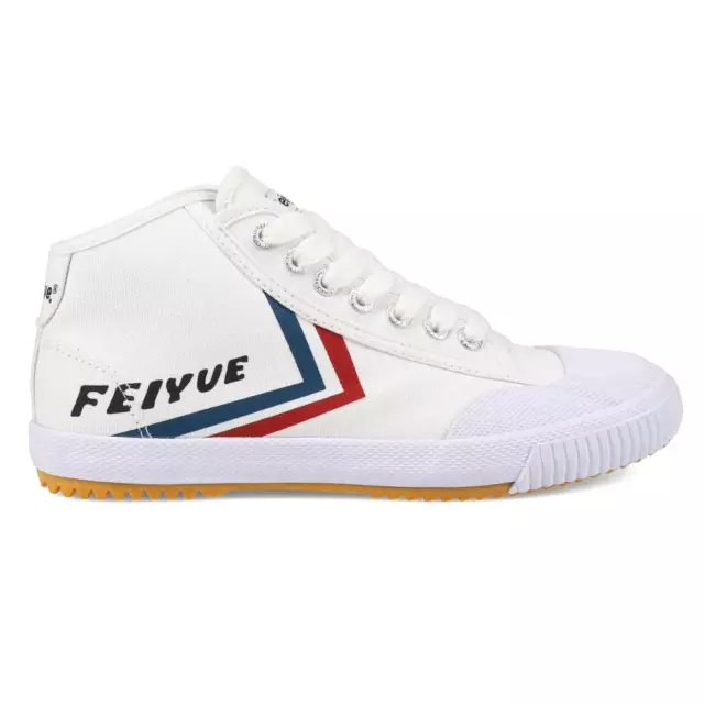 Feiyue Footwear Fe Lo Mid 1920 Canvas Lightweight Canvas Shoe, White/Blue/Red