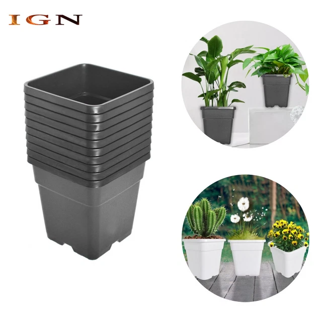 Nursery Pots – Plastic Garden Plant Pots 1 To 25 Gallon, Round Black Pots