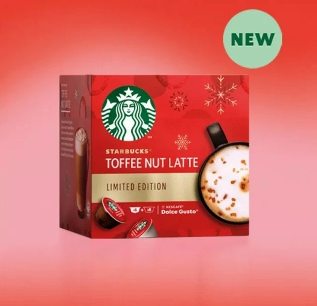STARBUCKS TOFFEE NUT Latte by Nescafe Dolce Gusto Coffee Capsules EUR