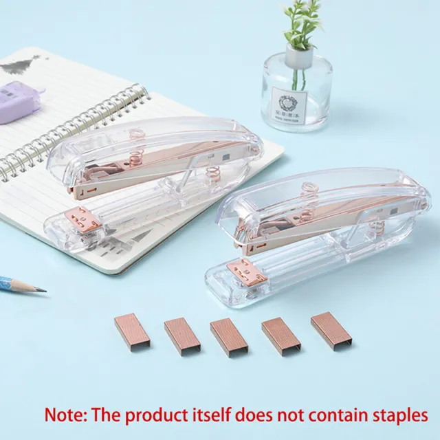 Rose Gold Stapler Edition Metal Manual Staples Office Accessories Stationer;c;